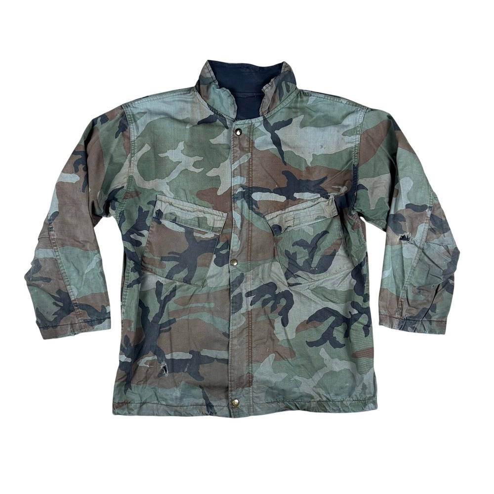 VTG US Army Chemical Protective Jacket‎ Olive Drab Large 80s Military Surplus